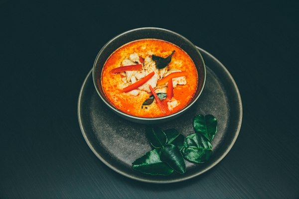 Thai green curry close up